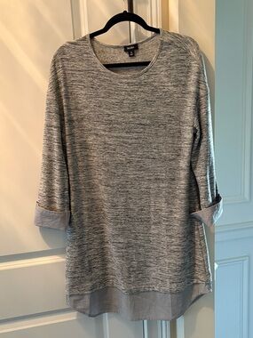 Tacera Heather Gray Layered Tunic Top